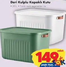 DERİ KULPLU KAPAKLI KUTU 20 L fiyat ve kampanya bilgisi